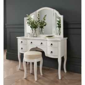 Beaulieu French Dressing Table with Mirror and Stool